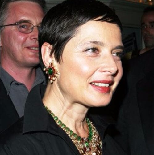 Penteados de Isabella Rossellini para mulheres com mais de 60 anos