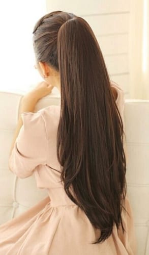 Penteados com cauda para cabelos longos