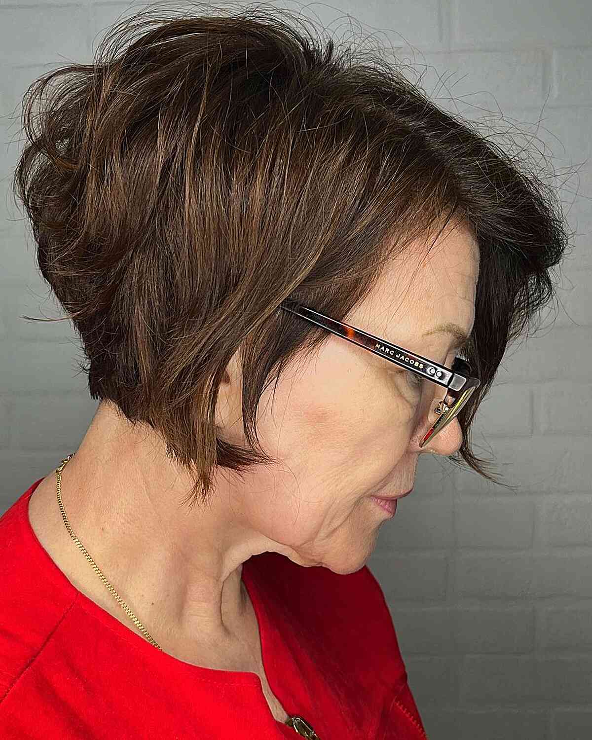 Morena Bixer para mulheres com óculos aos 50 anos de idade