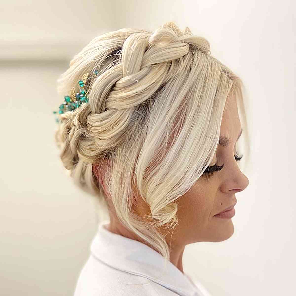 Crown Braid for Bride's Nightys Hairstyles Long Light