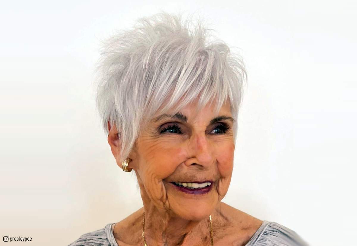 Penteados de moda para mulheres com mais de 70 anos