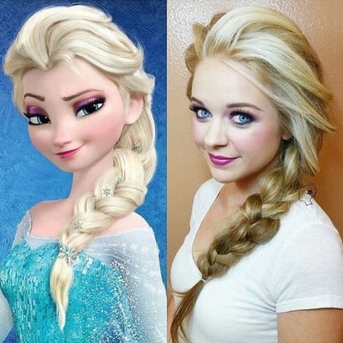 Elsa é um penteado gelado