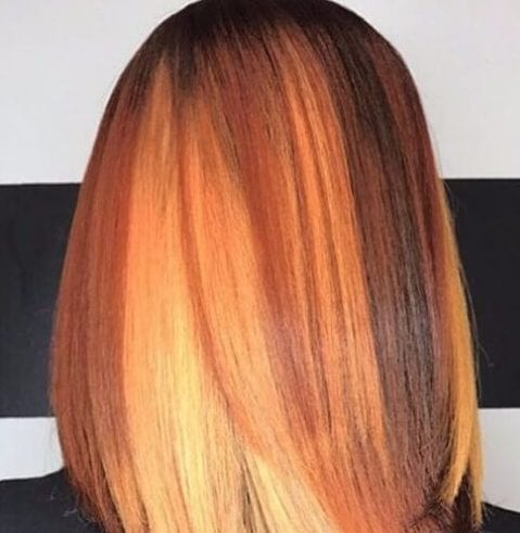 penteados trançados em cores de outono
