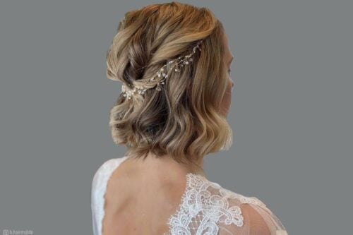 Fotos de penteados de casamento para cabelos curtos