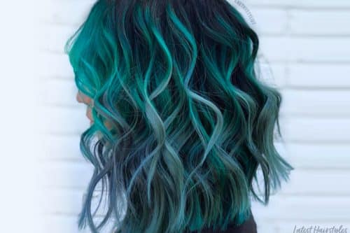 Cores de cabelo verde