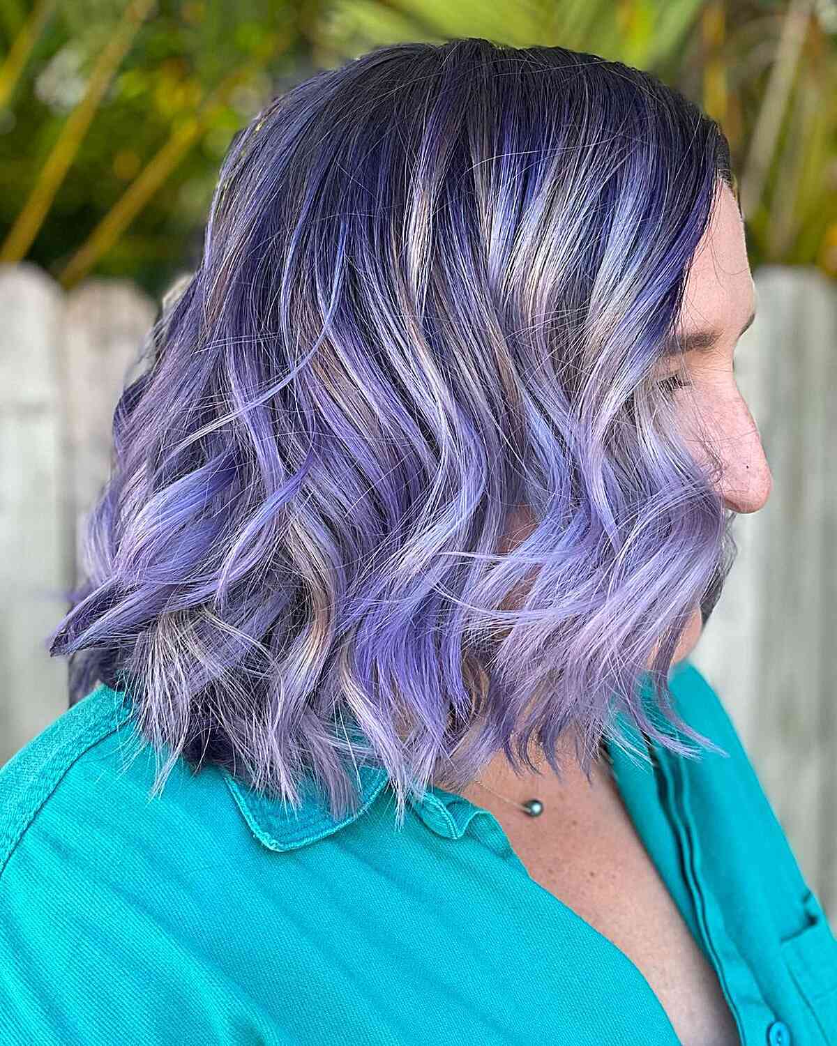 Tintura de cabelo de ombre cinza-violeta