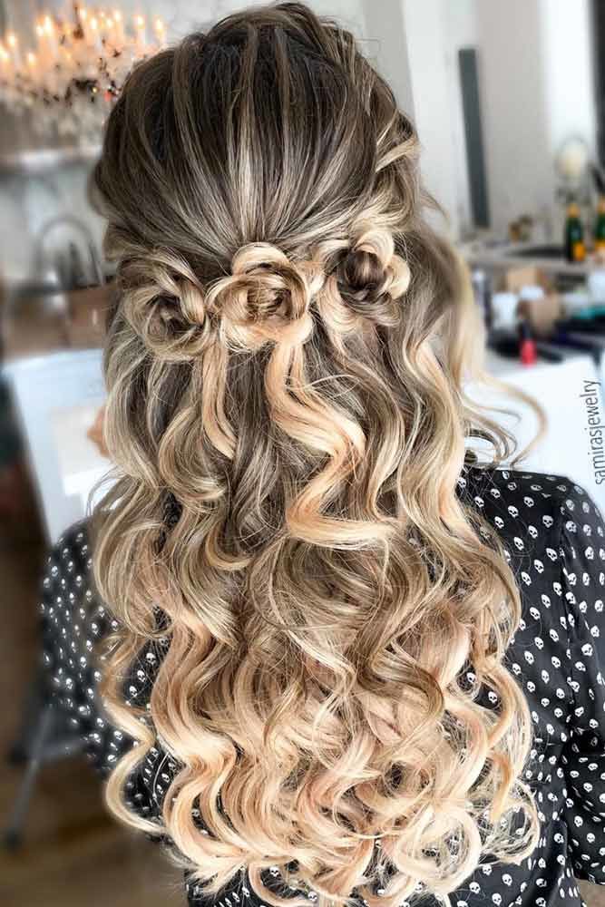 Penteado floral ondulado com balayage #thinhahair #hairtypes