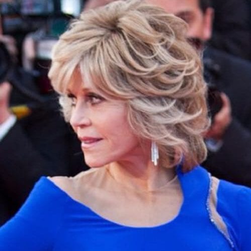 Cortes de cabelo em camadas de Jane Fonda