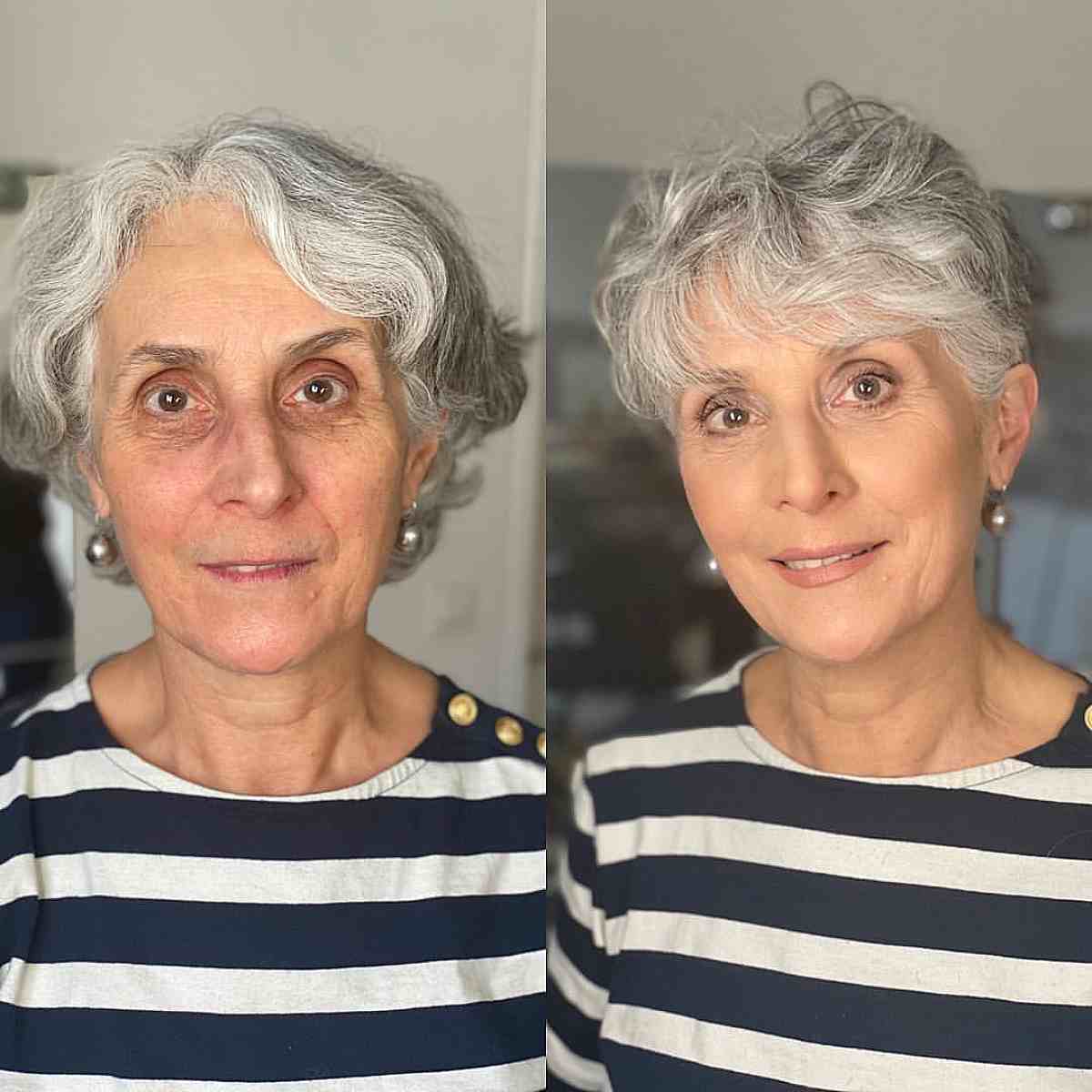 Corte de cabelo longo longo para mulheres com mais de 70 anos