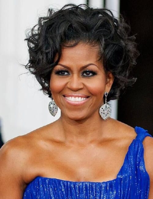 Michel Obama Cortes de cabelo curtos para mulheres negras