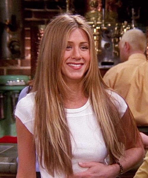Penteados longos no estilo Rachel