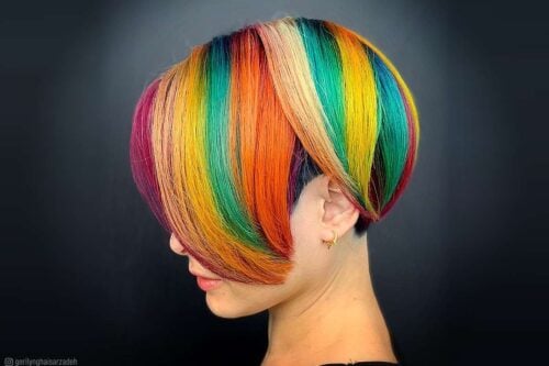 Cores de cabelo do arco-íris