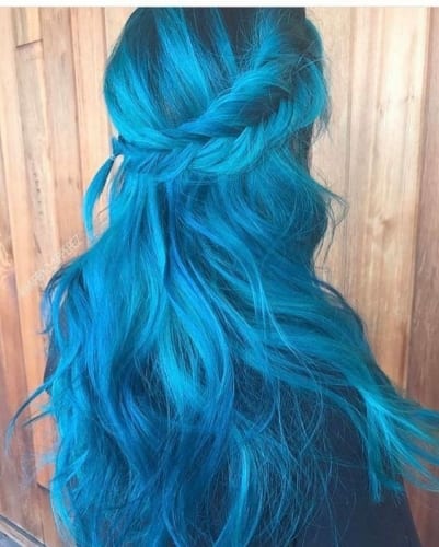 penteado azul royal