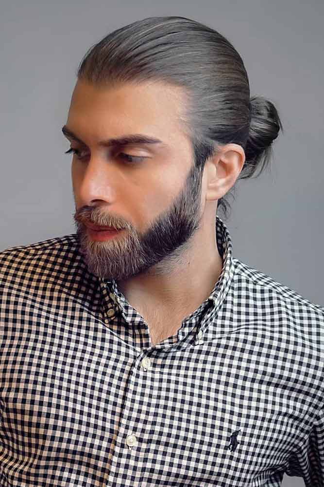 Coque masculino com barba #samuraihair #menhairstyles