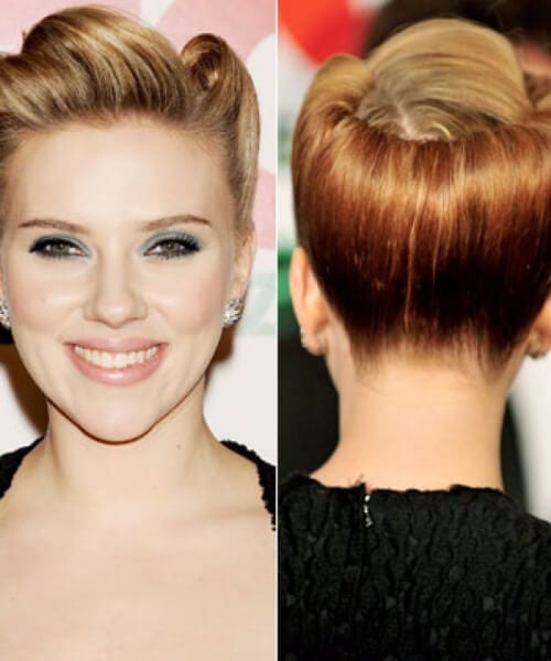 Scarlett Johansson pin-up penteados