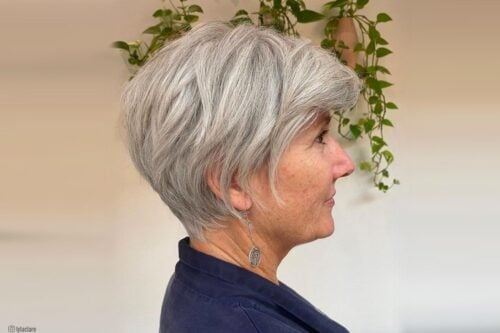 Fotos de penteados curtos para mulheres com mais de 50 anos com cabelos finos