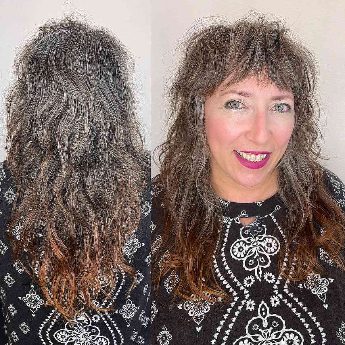 Cortes de cabelo em forma de V texturizado para mulheres em quarenta