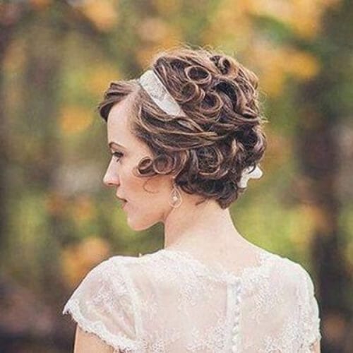 penteados de casamento vintage para cabelos curtos
